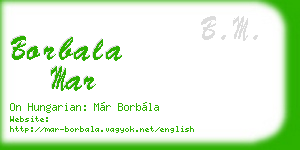 borbala mar business card